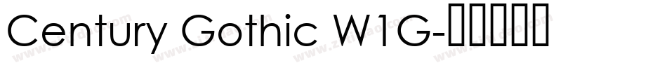 Century Gothic W1G字体转换